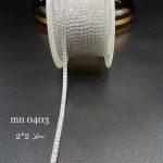 نگین متریzirconسایز ۲*۲نقره ای پایه نقره ای mn0403