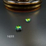 نگین مثلث برمودا ۱۲*۱۲ سبزطاووسی روشن هفت رنگ ۱۴۲۲