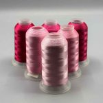 نخ های گلدوزی با چرخ ترک طیف صورتی