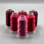 نخ های گلدوزی با چرخ ترک طیف قرمز