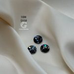نگین دوختنی کریستال گرد دودی