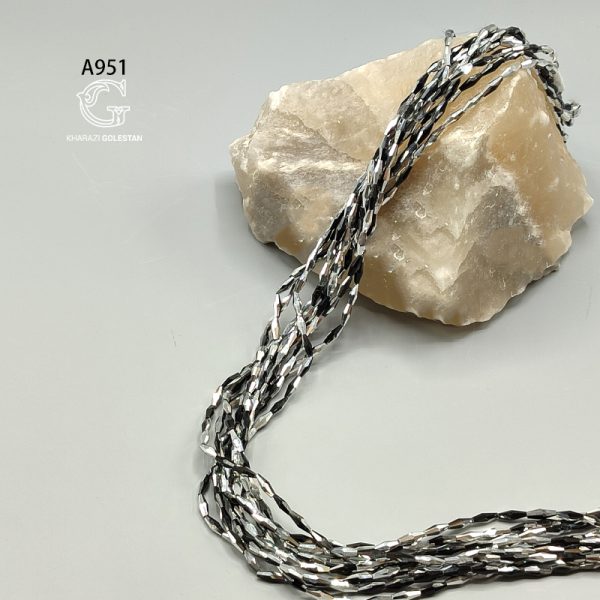 کریستال گندمی دورنگ متالیک سایز 6*3
