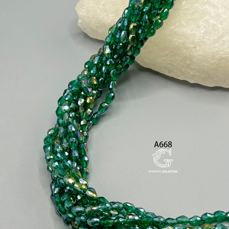 A668 کریستال اشک هفت رنگ سایز 7*5 - Image 1