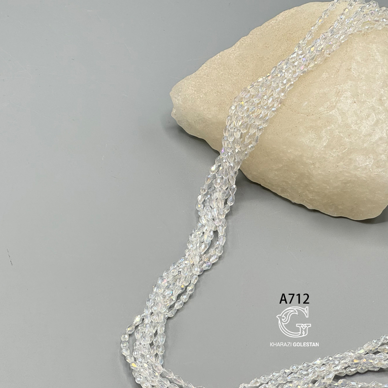 A712 کریستال اشک هفت رنگ سایز 3*5 - Image 1